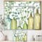 Designart - Mixed Botanical Green Leaves I0 - Cottage Canvas in Gold Frame